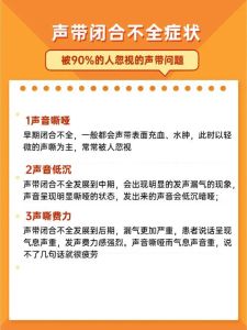 警惕声带闭合不良_常见症状与预防措施